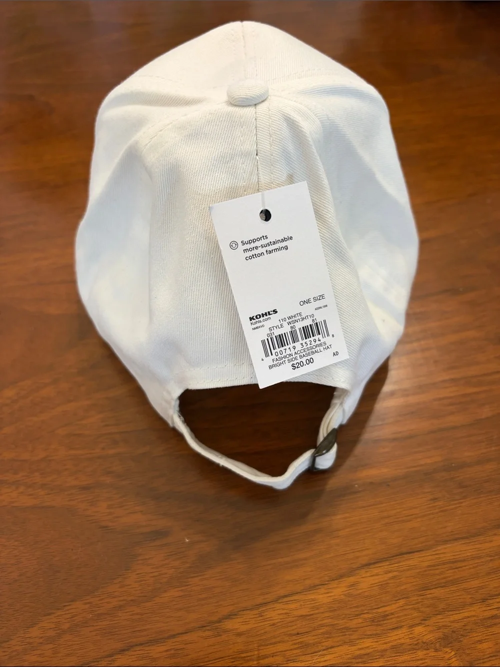 Sonoma White Baseball Cap with Yellow Sunflower Patch
